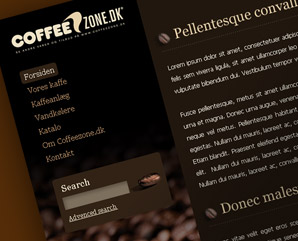 coffee zone - coffe design - web design template - mindnever