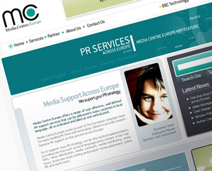 Media Centre Europe - website template design for eton digital - mindnever